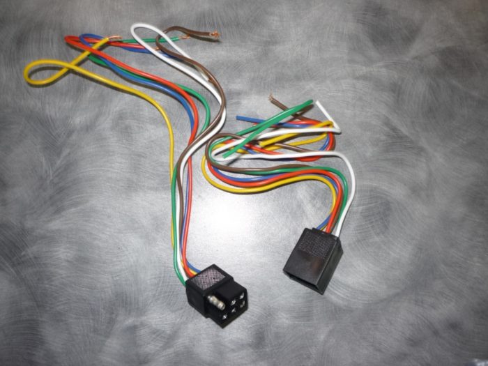 Wire 6 way square connector (male-female)