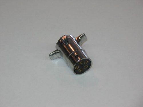 Round chrome connector 5 way (female)