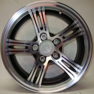 ROUE MAG CHROME ET NOIR MONTÉE AVEC PNEU 12''