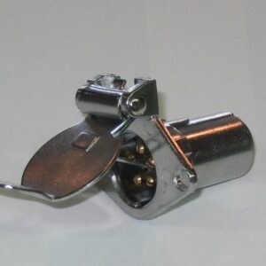 Round chrome connector 5 way (male)